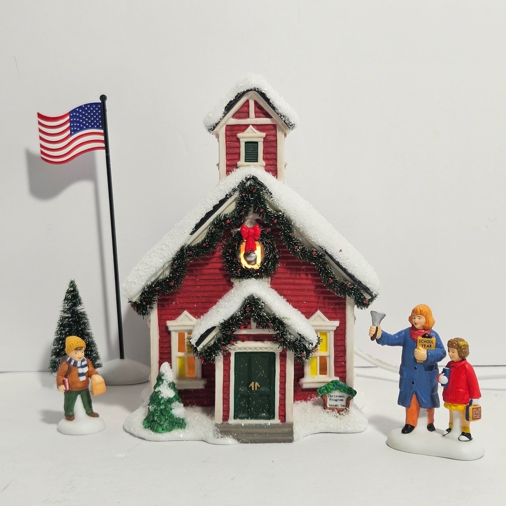Dept 56 Simple Traditions Cortland Creek Elementary Christmas Village Set 5pc